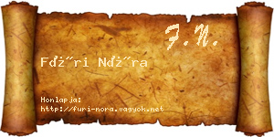 Füri Nóra névjegykártya